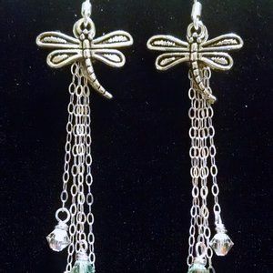 Handmade Cute Dragonfly Charm Fishhook Earrings